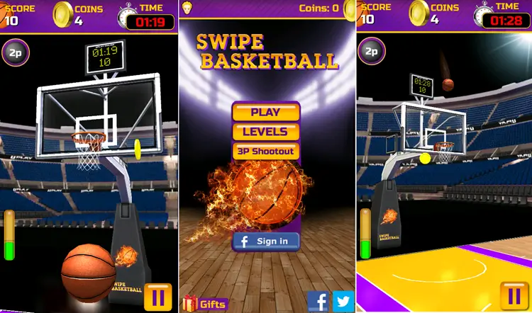 Free Download Swipe Basketball Apk Android Game